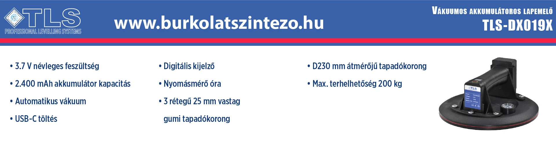 TLS Burkolatszintező rendszer