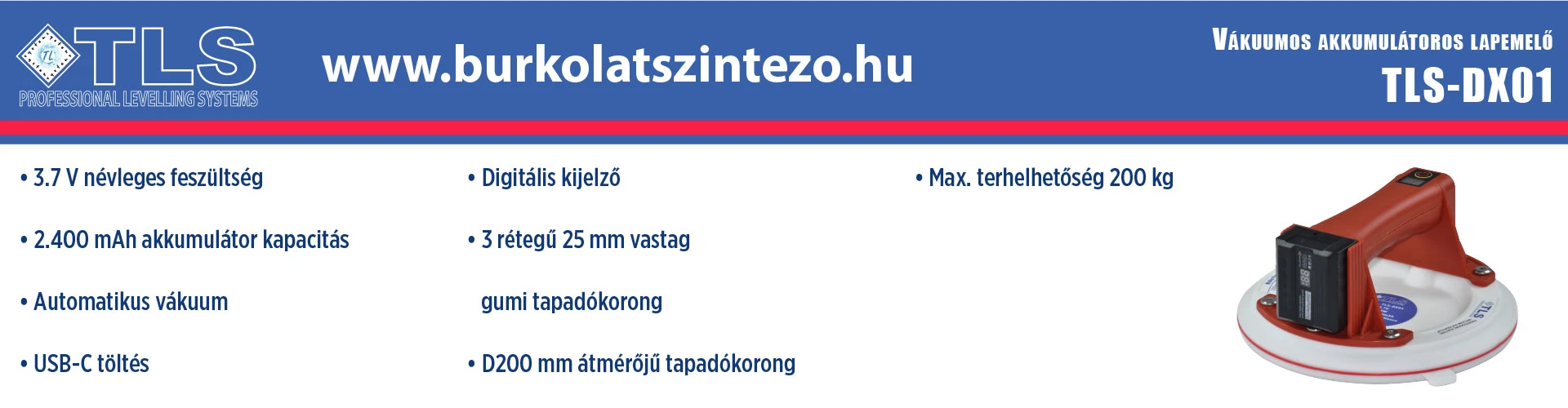 TLS Burkolatszintező rendszer