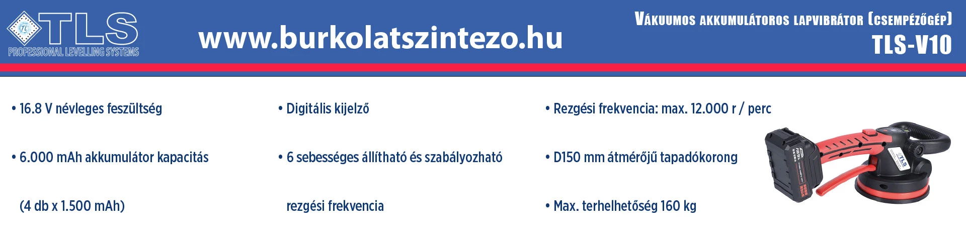 TLS Burkolatszintező rendszer