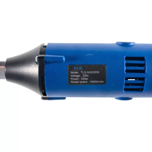 TLS-DOLPHIN-MG550W Mini hosszúnyakú sarokcsiszológép készlet, 220V vezetékes, műanyag koffer