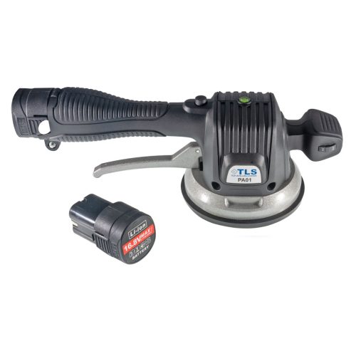 TLS-PA01-1 Vákuumos akkumulátoros lapvibrátor 16.8 V , d145 mm, műanyag koffer,  1 db akkumulátor