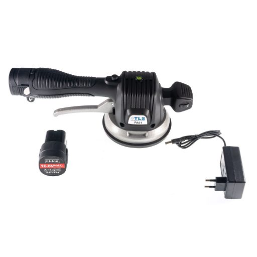 TLS-PA01-1 Vákuumos akkumulátoros lapvibrátor 16.8 V , d145 mm, műanyag koffer,  1 db akkumulátor