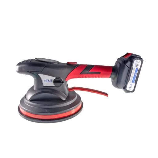 TLS-PH15-1 Vákuumos akkumulátoros lapvibrátor, digitális érintős kijelző, 24 V , d210 mm tapadókorong, műanyag koffer,  1 db akkumulátor