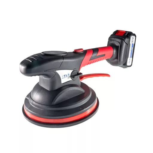 TLS-PH15-2 Vákuumos akkumulátoros lapvibrátor,  digitális érintős kijelző, 24 V , d210 mm tapadókorong, műanyag koffer,  2 db akkumulátor