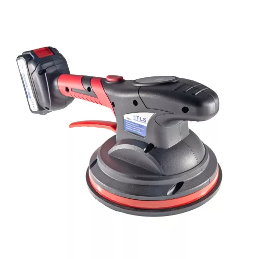 TLS-PH15-2 Vákuumos akkumulátoros lapvibrátor,  digitális érintős kijelző, 24 V , d210 mm tapadókorong, műanyag koffer,  2 db akkumulátor