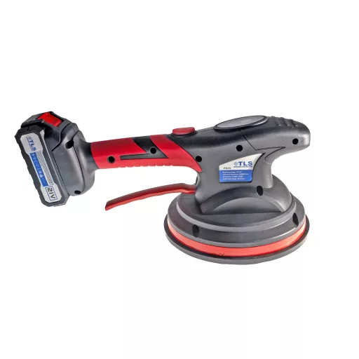 TLS-PH15-2 Vákuumos akkumulátoros lapvibrátor,  digitális érintős kijelző, 24 V , d210 mm tapadókorong, műanyag koffer,  2 db akkumulátor