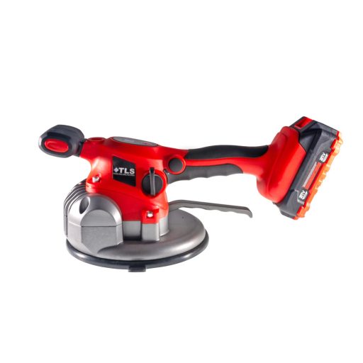 TLS-PH18-1 Vákuumos akkumulátoros lapvibrátor,  digitális érintős kijelző, 21 V , d180 mm tapadókorong, műanyag koffer,  1 db akkumulátor