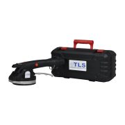 TLS-PV07L-2 Vákuumos akkumulátoros lapvibrátor 12 V , d130 mm tapadókorong, műanyag koffer,  2 db akkumulátor