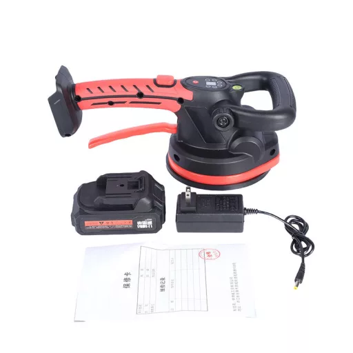 TLS-V10-1 Vákuumos akkumulátoros lapvibrátor, digitális kijelző,16.8 V , d150 mm, műanyag koffer, 1 db akkumulátor
