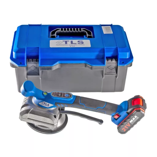 TLS-V12-2 Vákuumos akkumulátoros digitális lapvibrátor 21 V , d130 mm, műanyag koffer, 2 db akkumulátor