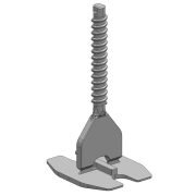 TLS-HURRICANE - 100 db csavaros lapszintező talp 3 mm,  ( + ) kereszt fuga, 3-22 mm lapvastagság