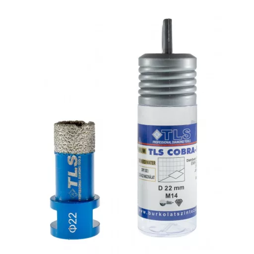 TLS COBRA-PRO 22 mm gyémánt lyukfúró kék