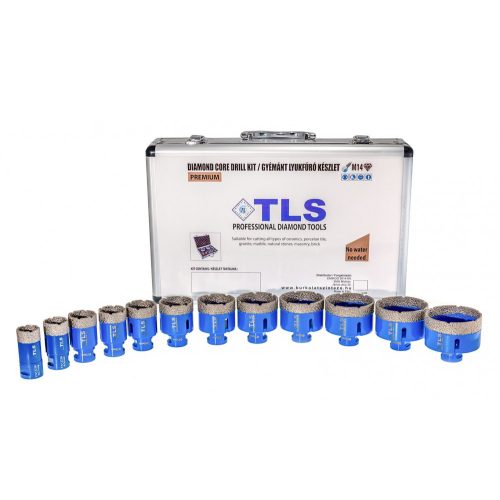 TLS-COBRA PRO 12 db-os 20-22-28-32-35-38-40-43-45-51-55-67 mm - lyukfúró készlet - alumínium koffer 