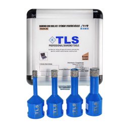  TLS-COBRA PRO 4 db-os 6-8-10-12 mm - mini lyukfúró készlet - alumínium koffer 