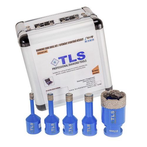 TLS-COBRA PRO 5 db-os 6-8-10-12-27 mm - mini lyukfúró készlet - alumínium koffer 