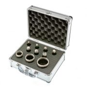 TLS-COBRA 10 db-os 5-6-8-10-12-14-16-20-25-35 mm - lyukfúró készlet - alumínium koffer fekete