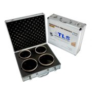 TLS-COBRA 4 db-os 60-70-100-110 mm - lyukfúró készlet - alumínium koffer fekete