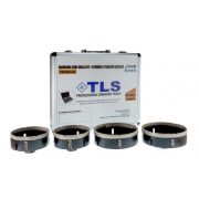 TLS-COBRA 4 db-os 70-100-110-125 mm - lyukfúró készlet - alumínium koffer fekete