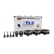 TLS-COBRA 9 db-os 6-8-10-12-27-35-70-100-115 mm - lyukfúró készlet - alumínium koffer fekete