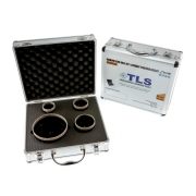 TLS-COBRA 4 db-os 45-55-68-115 mm - lyukfúró készlet - alumínium koffer fekete