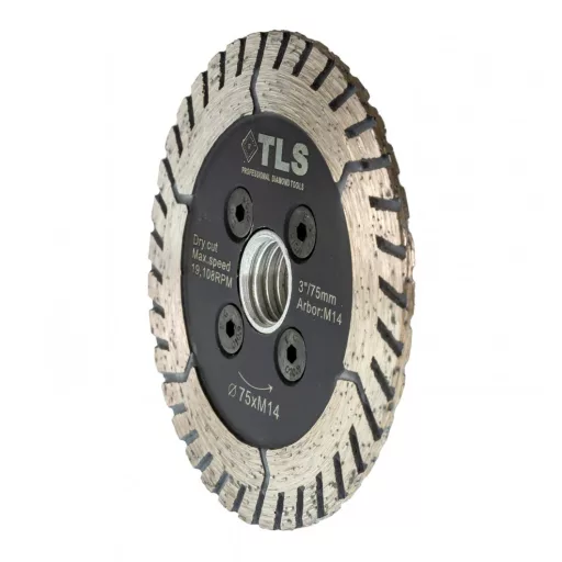 TLS PREDATOR gyémánt vágó- és csiszolótárcsa d75x2,6x8xM14 mm 