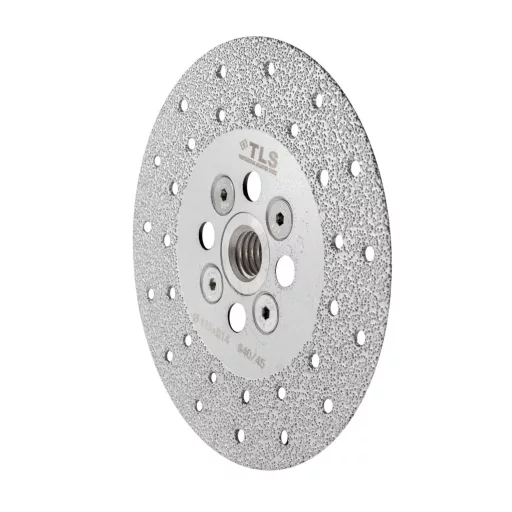 TLS VACUUM gyémánt vágó- és csiszolótárcsa 2 oldalas M14x115 mm - közepes szemcseméret szürke