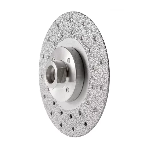 TLS VACUUM gyémánt vágó- és csiszolótárcsa 2 oldalas M14x115 mm - közepes szemcseméret szürke