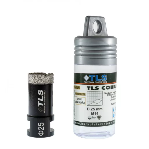 TLS COBRA 25 mm gyémánt lyukfúró fekete