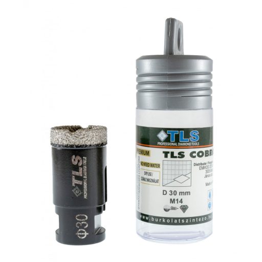 TLS COBRA 30 mm gyémánt lyukfúró fekete