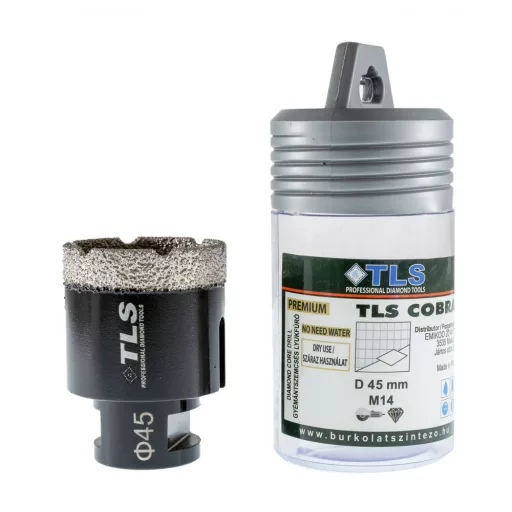 TLS COBRA 45 mm gyémánt lyukfúró fekete