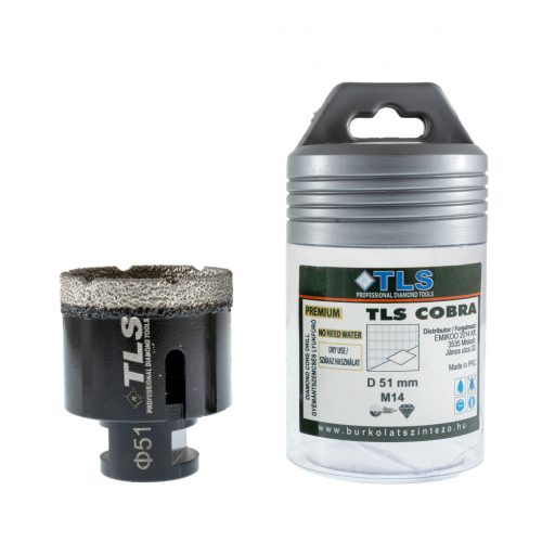 TLS COBRA 51 mm gyémánt lyukfúró fekete