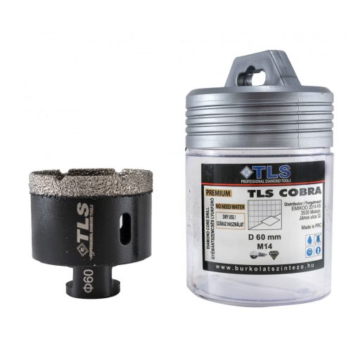 TLS COBRA 60 mm gyémánt lyukfúró fekete