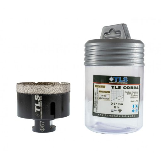 TLS COBRA 67 mm gyémánt lyukfúró fekete