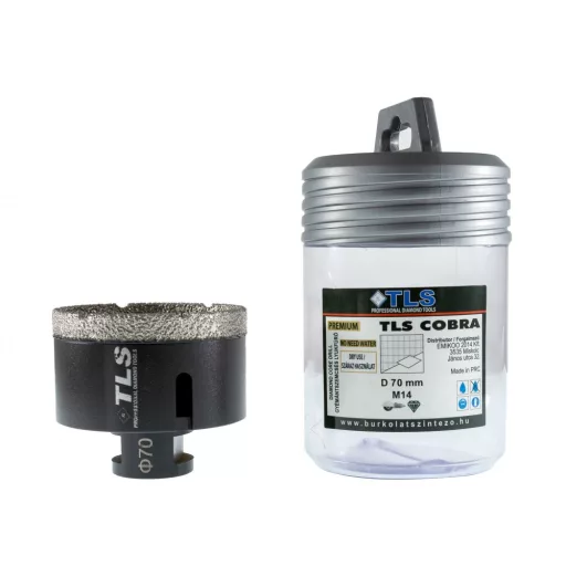 TLS COBRA 70 mm gyémánt lyukfúró fekete