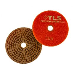   TLS COPPER-P200-d125 mm-rézkötésű gyémánt csiszolókorong-polírozó korong-vizes