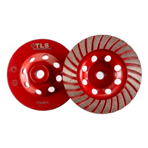 TLS TURBO ROW gyémánt betoncsiszoló-csiszolótárcsa turbo felület d115xM14 mm
