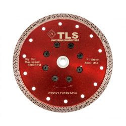   TLS K-PRO M14 ultravékony gyémánt vágókorong d180xM14x1,6x10 mm 