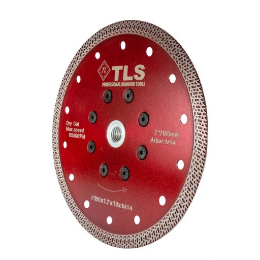 TLS K-PRO M14 ultravékony gyémánt vágókorong d180xM14x1,6x10 mm 