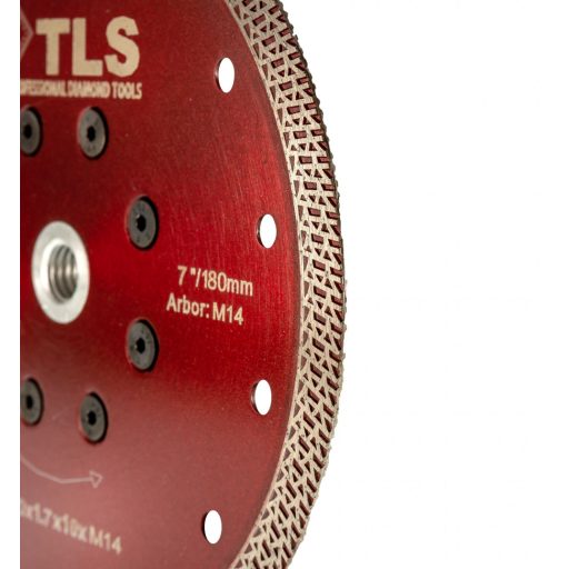 TLS K-PRO M14 ultravékony gyémánt vágókorong d180xM14x1,6x10 mm 