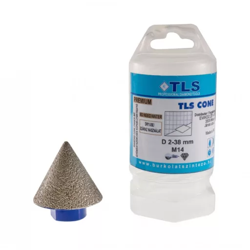 TLS CONE 2-38 mm gyémánt kúpos lyukmaró-lyuktágító-lyukfúró 