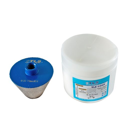 TLS CONE 35-75 mm gyémánt kúpos lyukmaró-lyuktágító-lyukfúró 