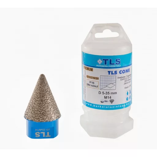 TLS CONE 5-35 mm gyémánt kúpos lyukmaró-lyuktágító-lyukfúró 