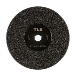   TLS VACUUM FLAP gyémánt vágó- és csiszolótárcsa  M14x115 mm - durva szemcseméret fekete