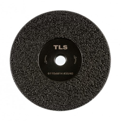 TLS VACUUM FLAP gyémánt vágó- és csiszolótárcsa  M14x115 mm - durva szemcseméret fekete