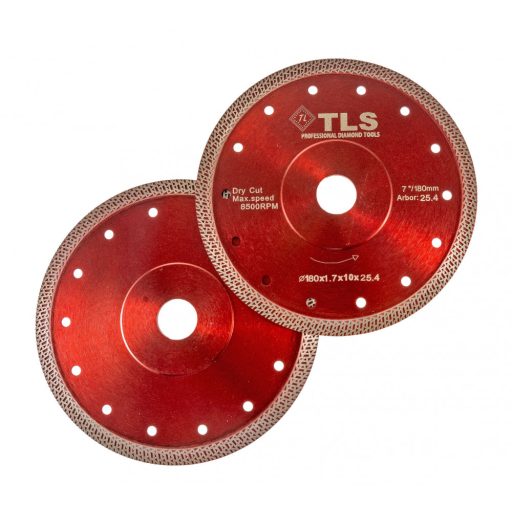 TLS K-PRO ultravékony gyémánt vágókorong d180x25,4/22,23x1,6x10 mm 