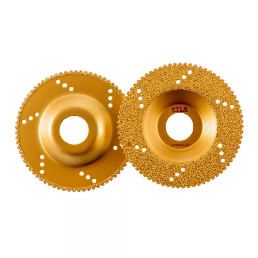 TLS VACUUM TEETH gyémánt csiszolótárcsa 1 oldalas d100 x 22.23 mm - arany