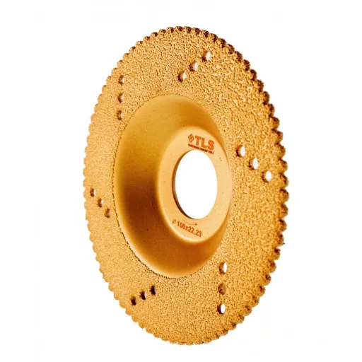 TLS VACUUM TEETH gyémánt csiszolótárcsa 1 oldalas d100 x 22.23 mm - arany