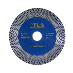   TLS W-PRO ultravékony 2 oldalas gyémánt vágó- és csiszolókorong d125x22,23x1,6x10 mm /20 mm 