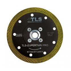   TLS SUPERTHIN-PRO TURBO M14 szupervékony gyémánt vágókorong d115x0.8/1.2x10 mm 