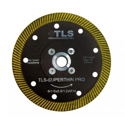   TLS SUPERTHIN-PRO TURBO M14 szupervékony gyémánt vágókorong d115x0.8/1.2x10 mm 